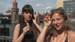 Us Tourist Girls Having Fun and Filming Themselves in Germany