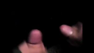 Two Guys Masturbating & Cumming Together.